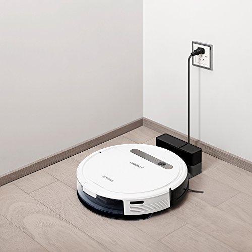Ecovacs Robotics Deebot Ozmo 610 Saug- und Wischroboter mit Ozmo-Technologie, systematischer Reinigungsweg auf Hartb&ouml;den, App-Steuerung, 40 Watt, wei&szlig;