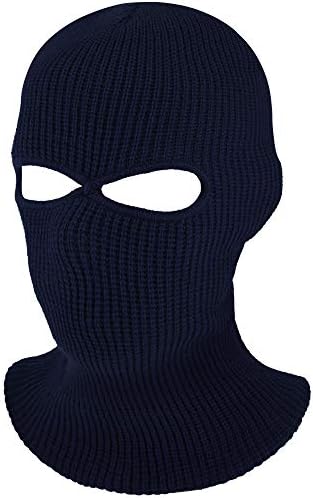 SATINIOR 2-Hole Knitted Full Face Cover Ski Neck Gaiter, Winter Balaclava Warm Knit Beanie for Outdoor Sports