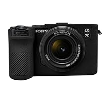 Easy Hood Camera Case for Sony Alpha 7C II A7C II A7CII A7CR Digital Camera, Lightweight Soft Silicone Cover, Anti-Scratch Protective Camera Body Skin Case Black