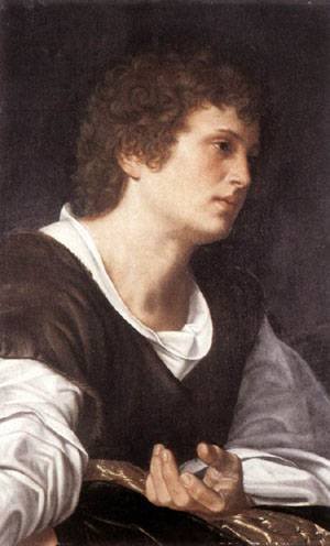 Peinture à l'huile Bust de A Youth 1530 par Savoldo, reproduction sur toile de 16 x 20 pouces