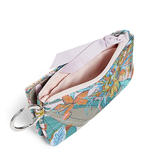 Vera Bradley Women's Cotton Deluxe Zip Id Case Wallet With Rfid Protection, Rain Forest Canopy - Recycled Cotton, One Size #TOP1
