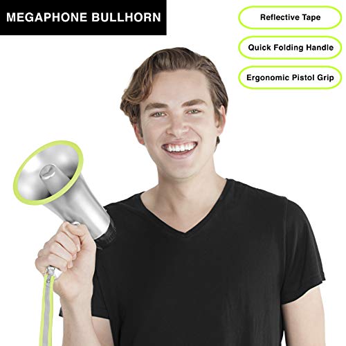 Outer Trails Lightweight Megaphone Speaker PA Bullhorn with Siren- Great for Cheerleaders, Sports Fans, Coaches & Protesters, New 2020 Improved Model - Thumbnail 5