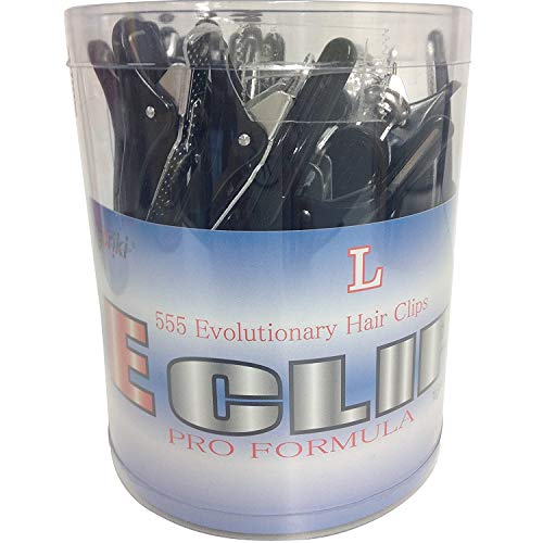 五力工業 Eクリップ Lサイズ 丸筒入り ブラック 30本入り