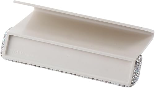 Miniatura 4 de Soporte para tarjetas de visita de cristal con diamantes de imitación, almacenamiento de tarjetas de escritorio blanco para oficina en casa