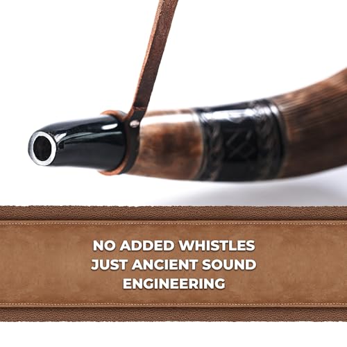 Image of Norse Tradesman Viking War Horn, Genuine Ox Horn, 18 in, Battleseer