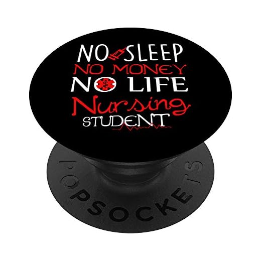 Funny No Sleep No Money No Life Nursing Student RN PopSockets Grip and Stand for Phones and Tablets