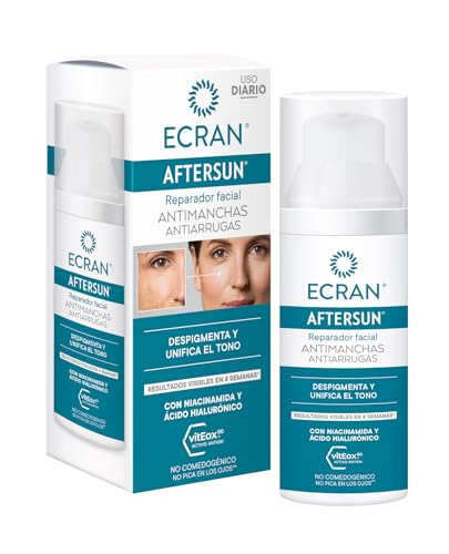 Ecran - Aftersun Sérum Facial Antimanchas Reparador con Niacidamina, Despigmenta y Unifica el Tono, Fórmula con VitEox80 - 50 ml