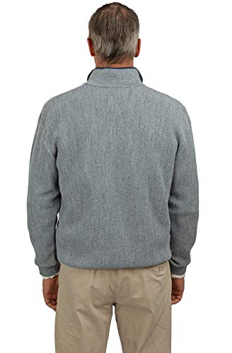 Alpaca Golf Sweaters - 100% Alpaca Wool Men's Performance Club Quarter Zip Neck Pullover Sweater **New** (Pomegranate/Red, Large) #TOP1