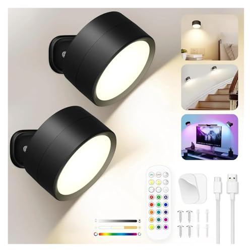 Lámpara de pared LED táctil para mesilla de noche: luz portátil sin cables 3