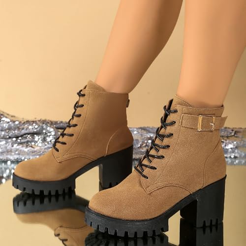 Bottines à lacets antidérapante avec semelle compensée amortissante et légère - 7