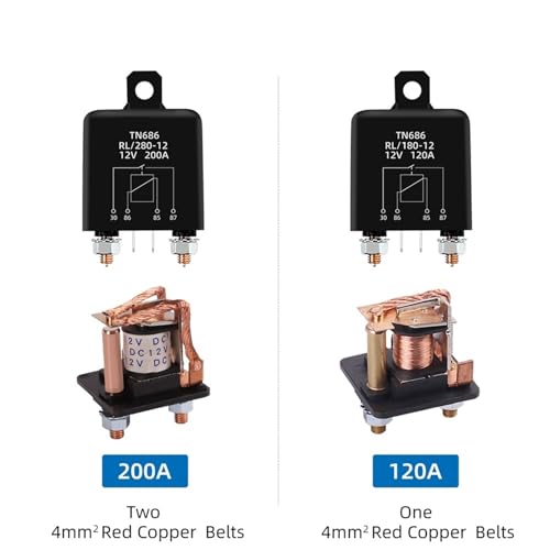 Relé 200A 12V 24V para solucionar picos de carga en el motor 3