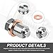 SHMZK M16×1.5 Magnetic Oil Drain Plug, Aluminum Sump Drain Nut Bolt with 5 Copper Crush Washer, Leak-Proof Engine Magnetic Oil Drain Plug for Most Vehicles, Car Accessories