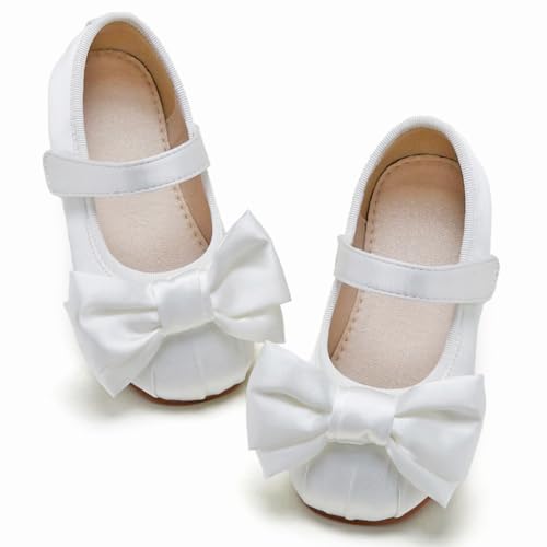 Image of GINFIVE Toddler Girls Dress Shoes Little Girls Mary Janes Ballerina Flats Shoes Toddler