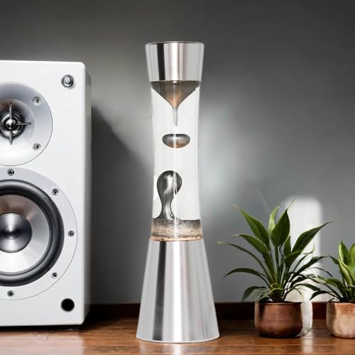 Licht-Erlebnisse Stimmungsvolle Lavalampe in Silber 39,5cm inkl....