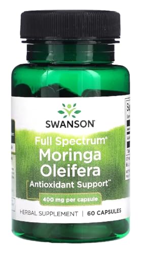 Swanson - MORINGA OLEIFERA 400 mg | Full Spectrum Moringa Oleifera | Apoyo antioxidante natural y reducción del estrés - 60 cápsulas