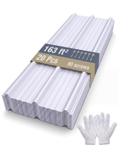 Image of GarveeLife Ribbed Metal Roofing Panels, 163 Ft
