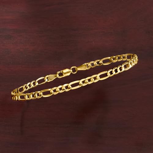 Ross-Simons 3.5mm 14kt Yellow Gold Figaro-Link Bracelet3