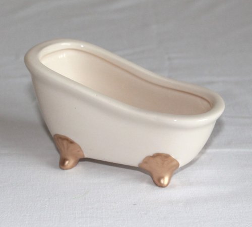 Preisvergleich Produktbild AAF Nommel®, Seifenschale Badewanne 01 beige Keramik auf Füssen