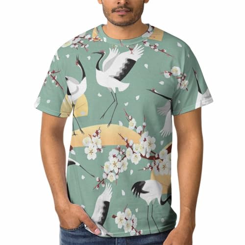 T-Shirt Blanc Homme Fleurs d'Oiseaux : Échappée Poétique et Confort