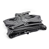 iiniim PU Leather Straitjacket Strict Bandage Kinky Fancy Straight Jacket Costume for Women Black One Size