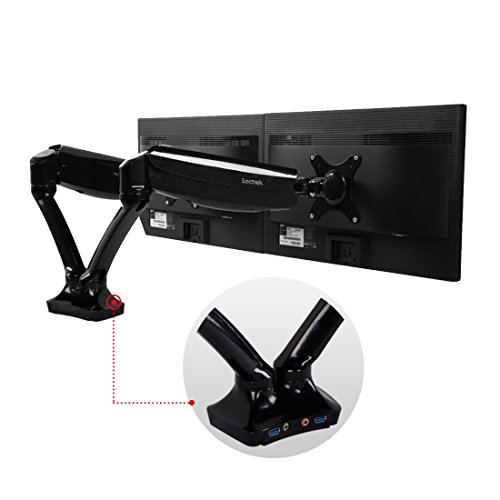 Loctek Monitor Mount Dual Arm Desk Mount Spring Gas LCD Arm for 1027