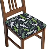 Vielseitig einsetzbar: ideal für verschiedene Umgebungen, einschließlich Hotels, Hochzeiten, Bankette, Konferenzen und Esszimmer. Diese niedlichen Eidechsen- und Gecko-Stuhlhussen für Esszimmerstühle erfrischen nicht nur alte Stühle, sondern schützen sie auch vor verschütteten Flüssigkeiten und Haustierschäden, was sie ideal für Esszimmerstuhlhussen macht