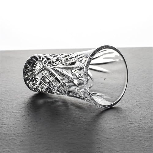 Vasos chupito delgados anticaídas juego de tazas de vidrio estables con base pesada 5