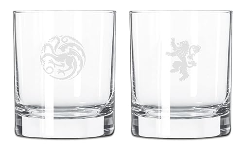 Joytoy Game of Thrones Lot de 2 verres à whisky avec gravure dans un coffret cadeau
