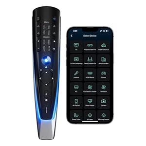 Super Universal Remote Control,All in One Remote with App,Bluetooth, Infrared, RF Universal Controller, RF433/315 Compatible for Smart TVs/STB/Projector/Streaming Players/Blu-ray