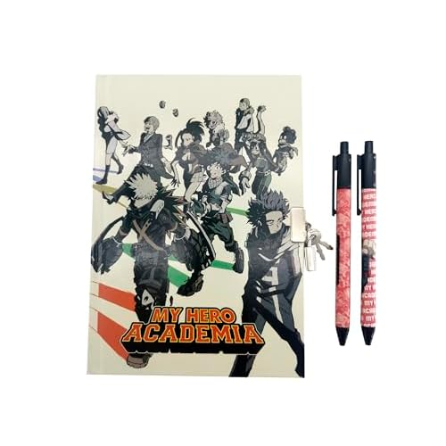 CyP Brands- My Hero Academia- Caja Regalo con Diario y 2 bolígrafos, Diarios, Bolígrafos, Material de Escritura, Multicolor, Producto Oficial