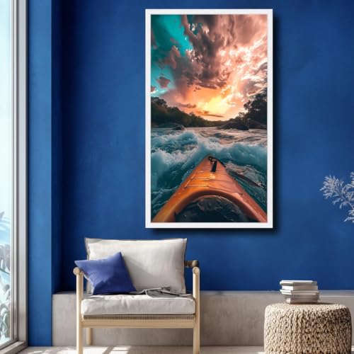 Tableau sur toile grand format pour habiller un mur vide avec un paysage de rapides unique