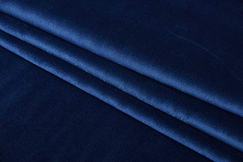 Gardinenbox Milano 203571 Blackout Panel Curtain Sliding Curtain Velvet Opaque Blackout Panel Weight Bar Blue 245 x 60 cm - Image 4