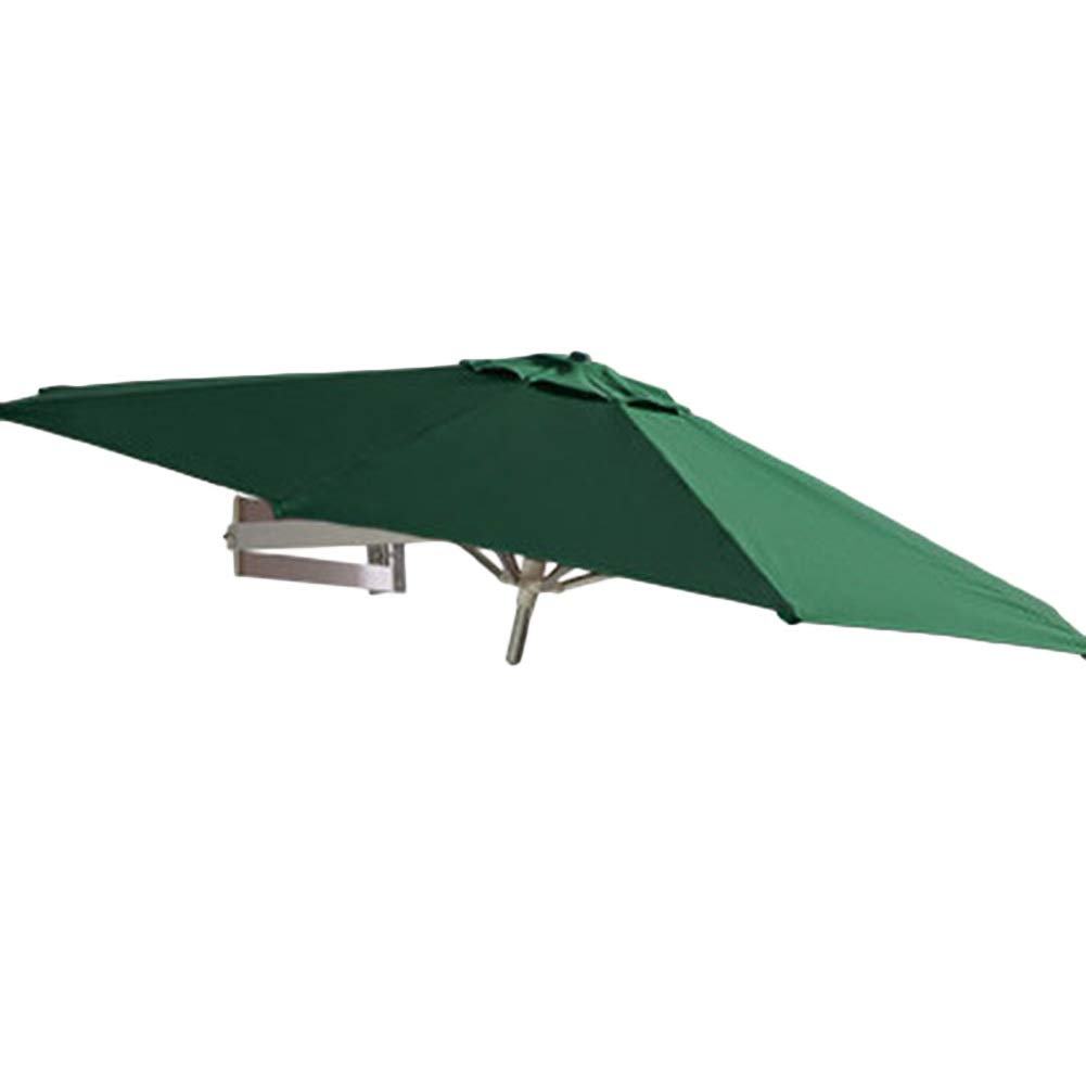WDSOPK Umbrellas Parasol Wall-Mounted Aluminium Patio Outdoor Garden Balcony Tilting Sunshade,7ft / 220cm