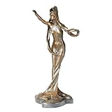 Fashion158 Moderne Klassische Frauenskulptur, Bronzestatuen, Schönheitskunst, Handwerk für Heimdekoration, Mädchen mit langem Haar