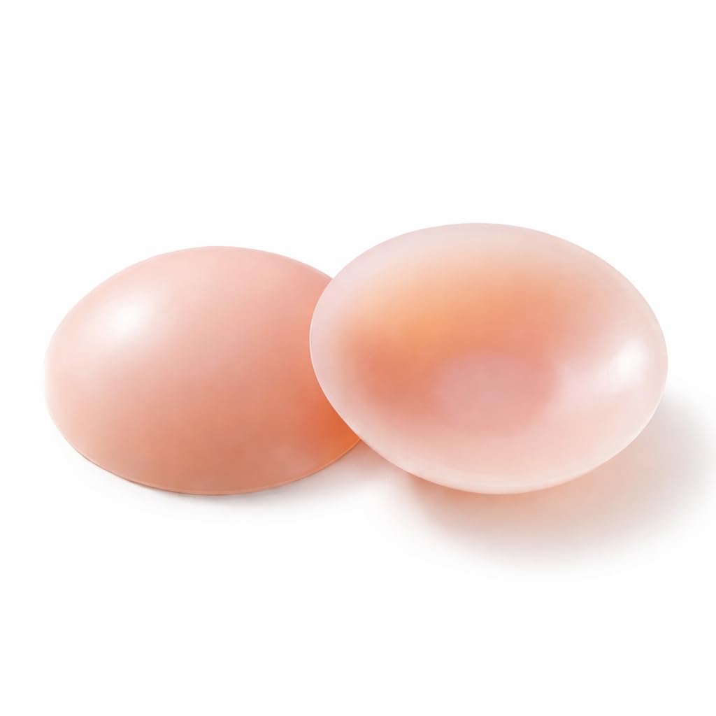 Silicone Nipple Cover, Reusable Adhesive Pasties, Round Shape, Nude-image-13