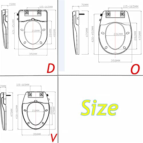 Futchoy Toiletdeksel bidet wc-bril met geïntegreerde bidet hygiënische antibacteriële toiletbril afneembaar wc-deksel wc… - Image 6