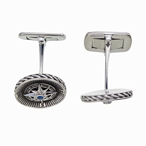 jack grimes designs manchetknopen, Eén maat, Sterling zilver, Blauwe saffier - Image 3