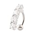 IrbingNii Retail Zircon belly button ring body piercing belly ring jewelry 14G Surgical Steel
