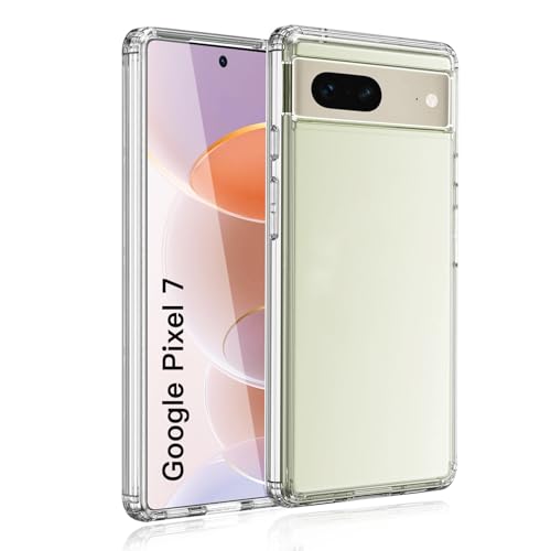 wsiiroon Clear Handyhülle für Google Pixel 7 Hülle, Stoßfest Kratzfest, Anti-Fingerabdruck, Anti-Rutsch Fallschutz Schutzhülle, Unterstützt kabelloses Laden für Google Pixel 7 Case (Transparent)