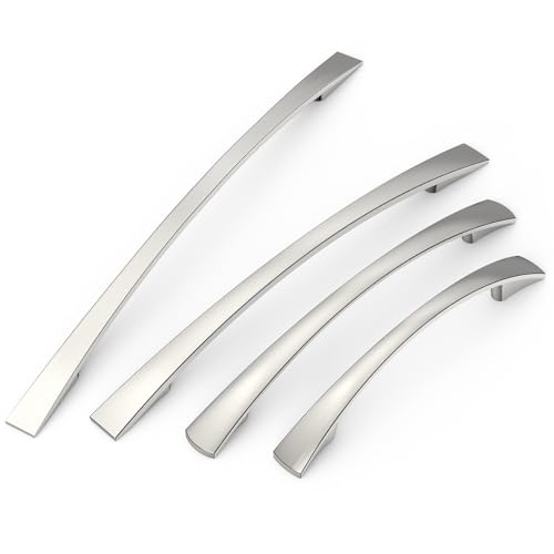 FURNIWARE 10 Piece 128mm Hole Spacing Pulls Furniture Pulls Cabinet Pulls Cabinet Knobs Kitchen Pulls Handles Furniture Drawer Pulls Brushed Nickel - Image 3