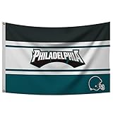 MOPIDICK Philadelphia Football Team Fans Flag 3x5 FT with Brass Grommet，150D Polyester，Vivid Color Suitable for Indoor/Outdoor