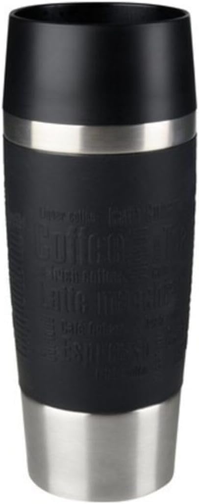 Tefal Travel Mug, Stainless Steel, Black, 0.36 L