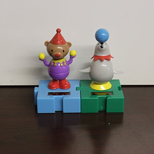 Solar Powered Dancing Circus Animals - Package of 2 (Bear/Seal)