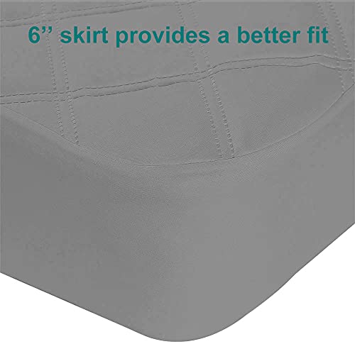 Image of Yoofoss Waterproof Crib Mattress Protector, Quilted Fitted Crib Mattress Pad, Ultra Soft Breathable Toddler Mattress Protector Baby Crib Mattress Cover Breathable and Hypoallergenic (28''x52'')