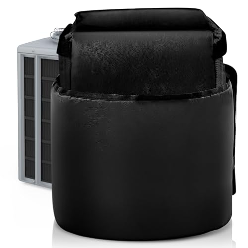 Pangda Air Conditioner Compressor Sound Blanket 12 x 12 x 19 Inches Black Heavy Duty Ac Compressor Sound Blanket for Insulation Noise Reduction and Protection from Rain