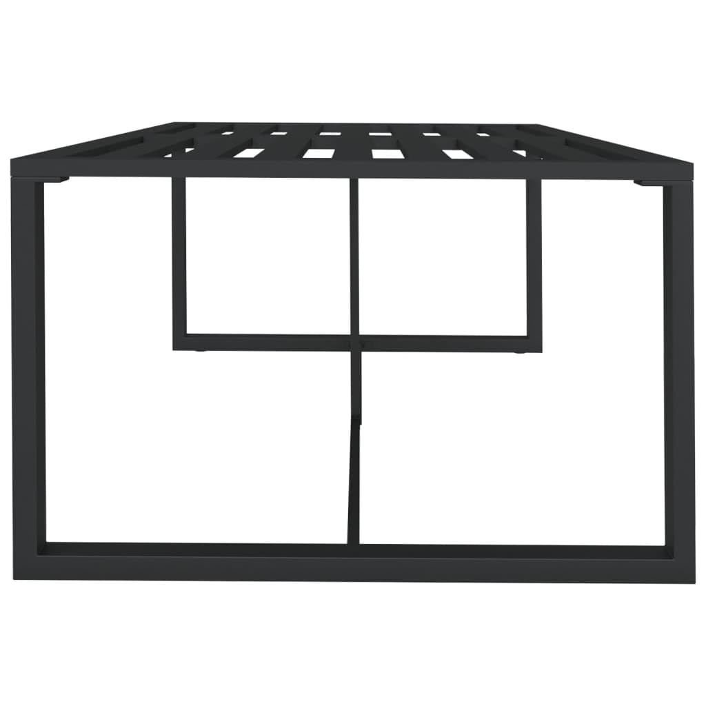 Stół do jadalni ogrodowy, antracyt, 120 x 60 x 66 cm, aluminiowy blat, wytrzymały, łatwy w pielęgnacji, na taras, balkon, do użytku na zewnątrz