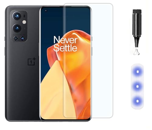 Image of MACLEN Ultra Premium HD Adavnced Glue UV Curved Tempered Glass for OnePlus 9 Pro 5G | With HD clearity full curved edge protection and Installation Kit