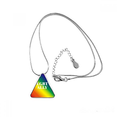 Pendentif triangle rainbow le cadeau idéal pour célébrer l'amour et la diversité avec une chaîne