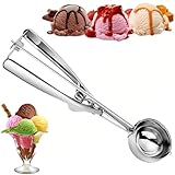 Wenrecu Edelstahl-Eisportionierer, 6 cm Durchmesser, mit Auslöser für Eis, Kekse, Kuchenteig, Muffins, Fleischbällchen, Pfannkuchen