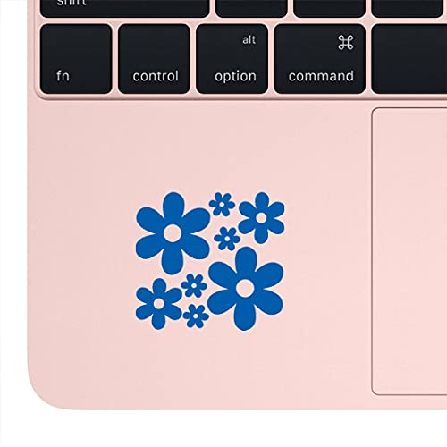Image of Groovy Daisy Flower (Azure Blue) (Set of 2) Premium Waterproof Vinyl Decal Stickers for Laptop Phone Accessory Helmet Car Window Bumper Mug Tuber Cup Door Wall Decoration